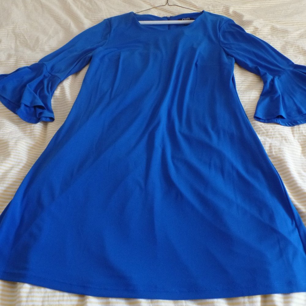 Chaps 3/4 Length Flare Sleeve Midi Dress